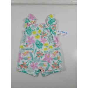 Carter’s Baby Girl One-Piece Romper 3mo NEW Sleep Play Summer